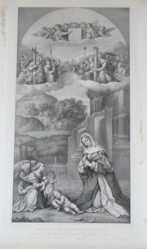 Maria modląca się obok Dzieciątka, wg Garofalo, XIX w.
